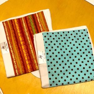 Hand crafted styles burp rags baby gift